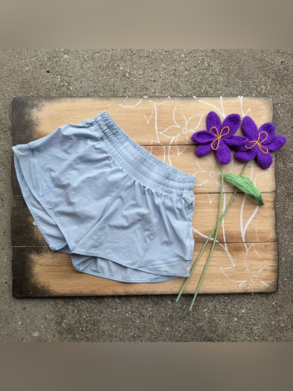 Lululemon Light Blue Hotty Hot Shorts Size 4 Tall